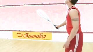 A hot game of squash