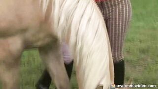 Lesbian orgy at the stables