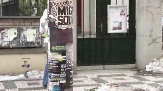 Teen gets fucked in the living room