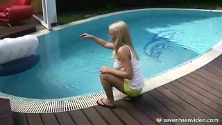 Masturbating at the pool
