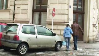Screwing on the living room floor