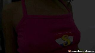 Teen massaging her pussy