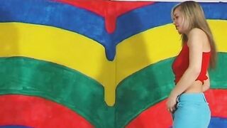 Teen girls play ball