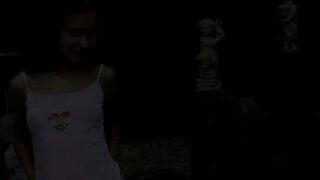 Masturbating in the garden