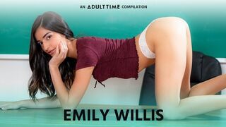 ADULT TIME Emily WIllis Creampie, Threesome , Rough Sex & More COMP