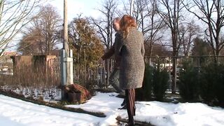 Horny sexy redhead with perfect tits loves getting her tight