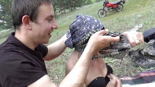 German sex with mature slut with hairy pussy and small firm