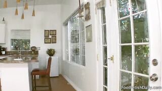 Raven and Gracie worship their feet