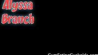 Alyssa Branch's Husband Eats Cum From Her Cooch