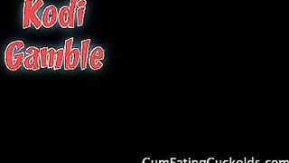 Kodi Makes Her Cuckold Husband Eat Cum From Her Pussy