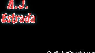 AJ Estrada Shares a Cock With Her Cuckold Hubby