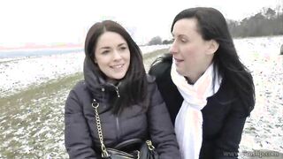 Old Jim is luck to fuck 2 girls