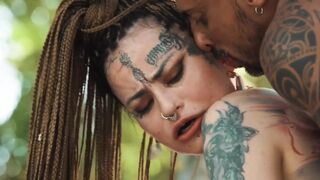 Insatiable Korinha with Two Cocks in Her Mouth