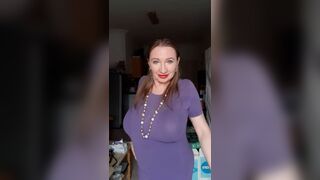 Huge Boobs GILF Maria’s Colorful Quick-Change: A Dancing and Tits Bouncing Delight