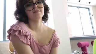 Hot Nerdy Teen Takes a Break From Homework with Her Stepdad's Big Dick
