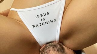 Homemade Femdom From Princess Kira in Panties and Her Slave