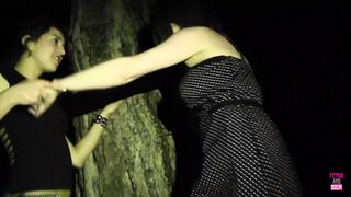 During the Night These Two Lesbian Friends Had a Great Fuck Fest Outdoors