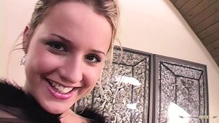 Two big cocks help Nancy Sweet fulfill her fantasy of having rough double pussy penetration