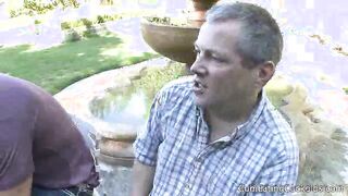 Chase shoves a large cock in her husbands face