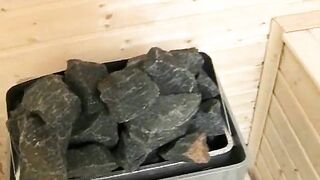 Busty blonde masturbating