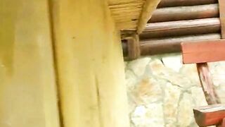 Masturbating on a bench