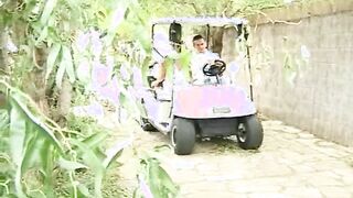 Fucked on a golf cart