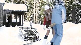 Lesbian fun in the snow