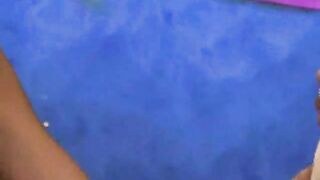 Lesbian teens playing