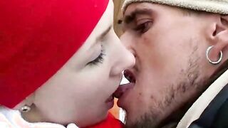 Warming up in the snow