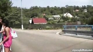 Two real exhibitionists