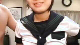 Blindfolded Asian fuck