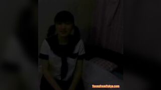 Asian schoolgirl masturbating