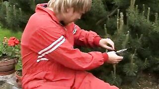 Michaela and the gardener