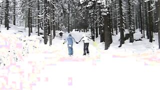 Lesbians in the snow