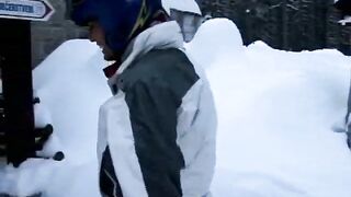 Masturbating in the snow