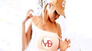 Playing with her tits