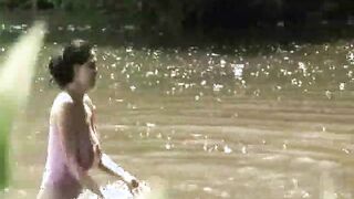 Big breasted teens in the lake