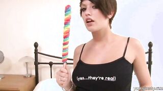 Girl with short hair