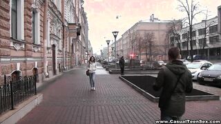 Hot casual fuck on the floor