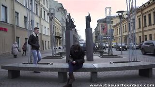 Cumshot on her nerdy glasses