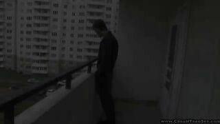 Kitchen sex with teen neighbor