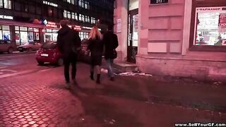 Hot redhead teen fucked for cash