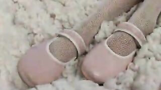 Fine looking Slovak teen babe in fishnets Trinity showing off her hot assets