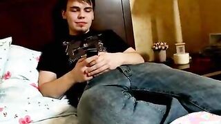 Pigtailed brunette teen angel Lina making love with her young boyfriend