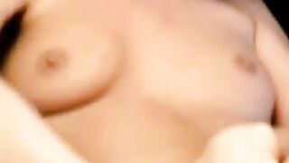 Lovable brunette amateur British schoolgirl Lolly fingering her tiny twat hard