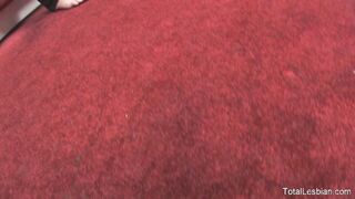 Ass licking fun with two brunette babes