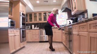 Busty MILF Nina gives her stepdaughter a going away present