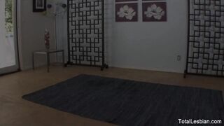 Dirty redhead babe has a sexual workout session with her stepmom