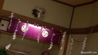 Beyond busty babe gives a sloppy bj & titty fuck