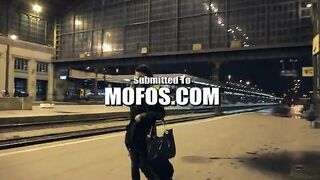 girls train station blowjob